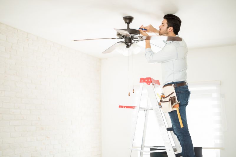 Ceiling Fan And Light Fixture Installation By A Handyman