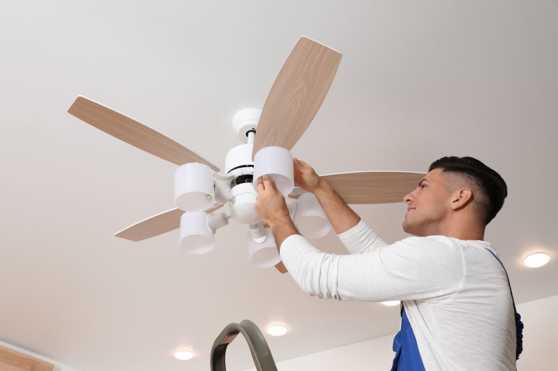 Ceiling Fan And Light Fixture Installation By A Handyman